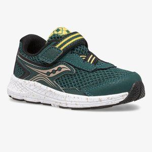 NEW Saucony Size 5 Baby Boys Ride 10 Jr. Sneaker - Green/ Gold/ Black